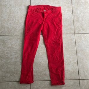 J Brand Capri Pants Bright Red Size 26 Style #935